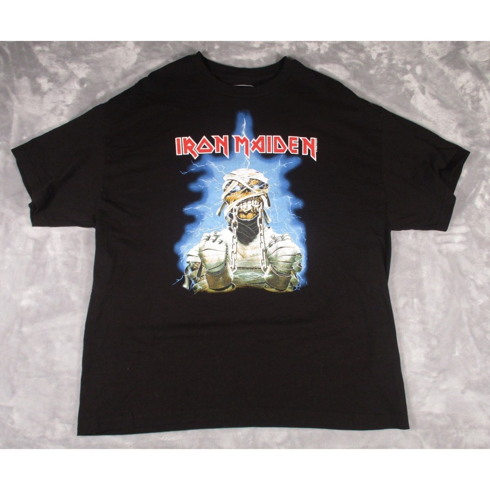 Iron Maiden Shirt Mens 2XL Black 2022 Powerslave Mummy Band Tee Heavy Metal Rock